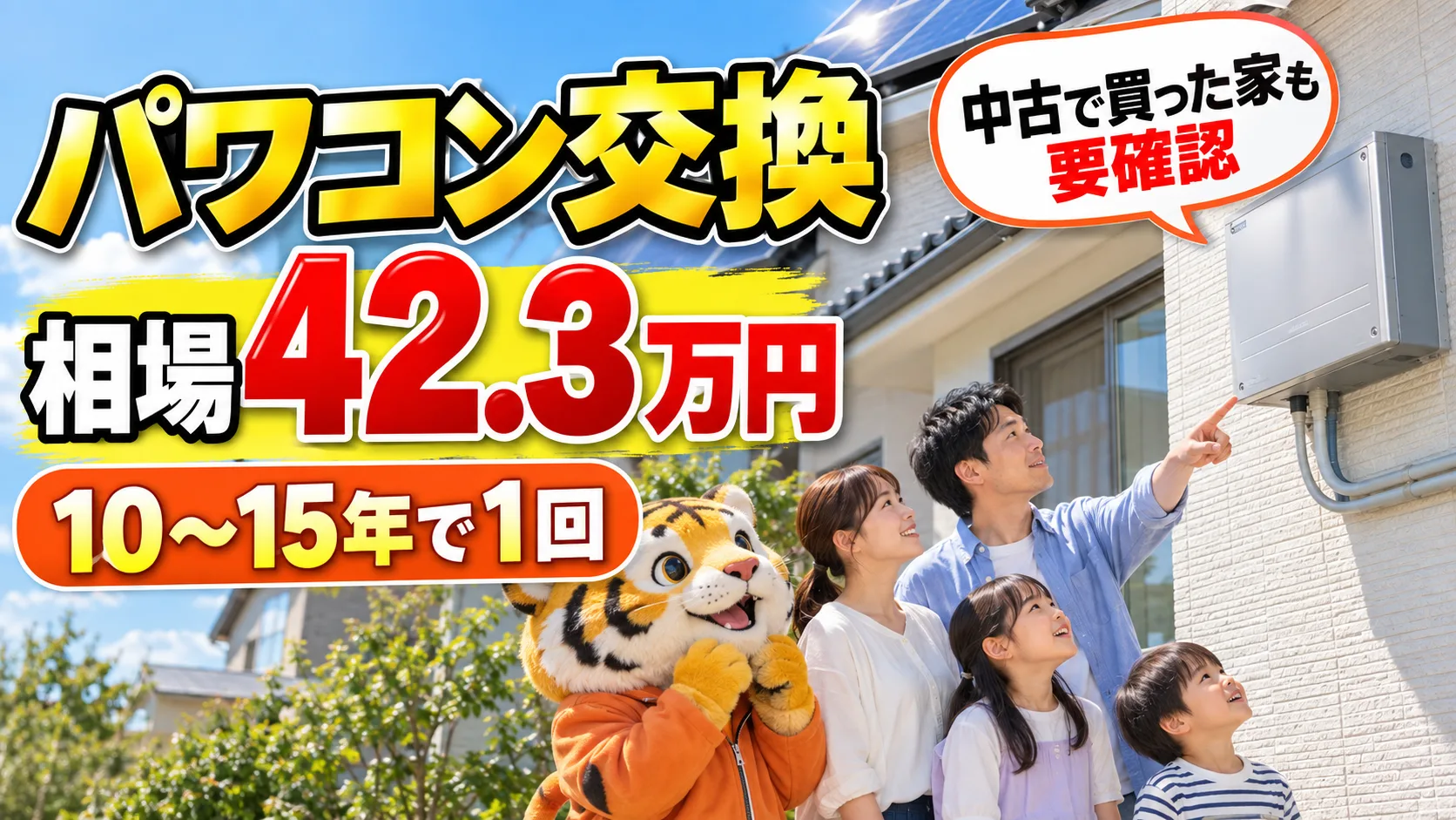 パワコンの交換費用はいくら?相場は42.3万円|太陽光付きの中古住宅を買った我が家が、交換時期を設置日から逆算した